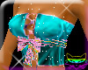 # Teal bows glitter top