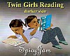 Twin Girls Reading Dkskn