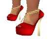 RED/GOLD HOLIDAY HEELS