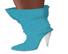 Kam Teal Knit Boots