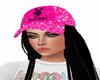 Cap Pink + Hair Black