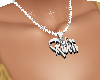 Rubii silver necklace