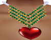 Heart Emerald Necklace