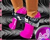'AJ' Pam Pink PVC Heels