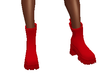 Red wedge boot