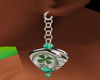 Emerald Shamrock Earring