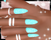 Neon Nails Light Blue