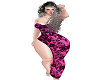 pink/blck lace dress