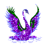 Swan/purple glitter
