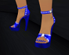 {S} Blue Platform Sandal