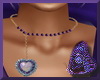 Purple Opal Heart Neck