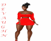CASSY RED SLOUCH DRESS