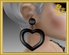 Big Black Heart Earrings