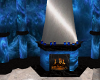 Deep Blue Fireplace