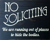 No Soliciting 