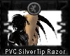{E} PVC Silver Tip Razor