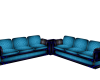 classy blu corner sofa