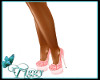 Dk Pink Lace Heels