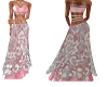 Pink&White lace Dress