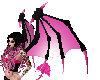 Blk/Pink Succubus Wings