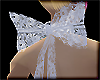 White Lace Neck Bow
