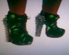 Green Red Spiky Heels