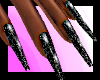 (MAC) Black Glitter Nail