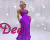 Purple Lace Long Dress
