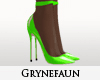 Pra green nylon heels