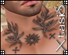 ❦Sun neck tattoo